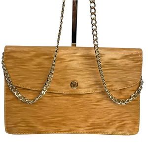 LV LOGO EPI LEATHER CLUTCH CROSSBODY